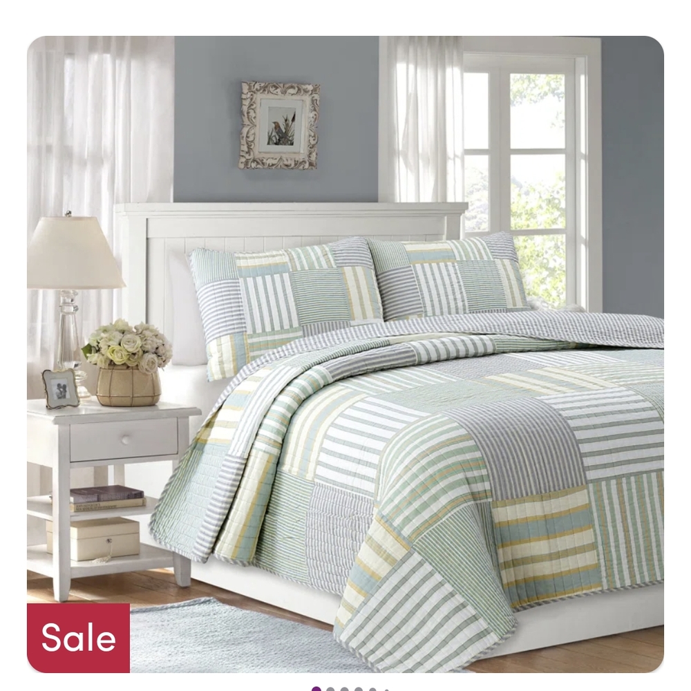 Striped Patchwork Bedding Set